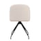 Martha Stewart Sora Upholstered Stationary Office Chair in White/Oil Rubbed Bronze CH-222119-WH-BK-MS - alternate 2